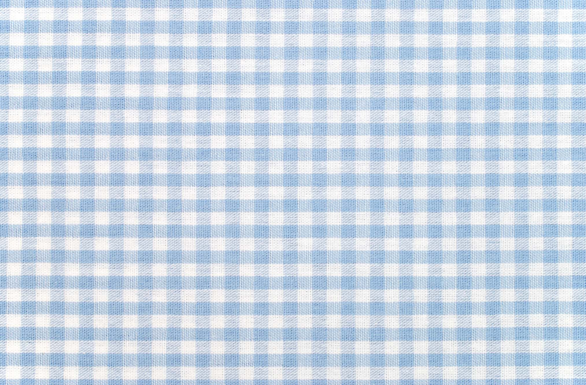 Blue-and-white checkered gingham fabric